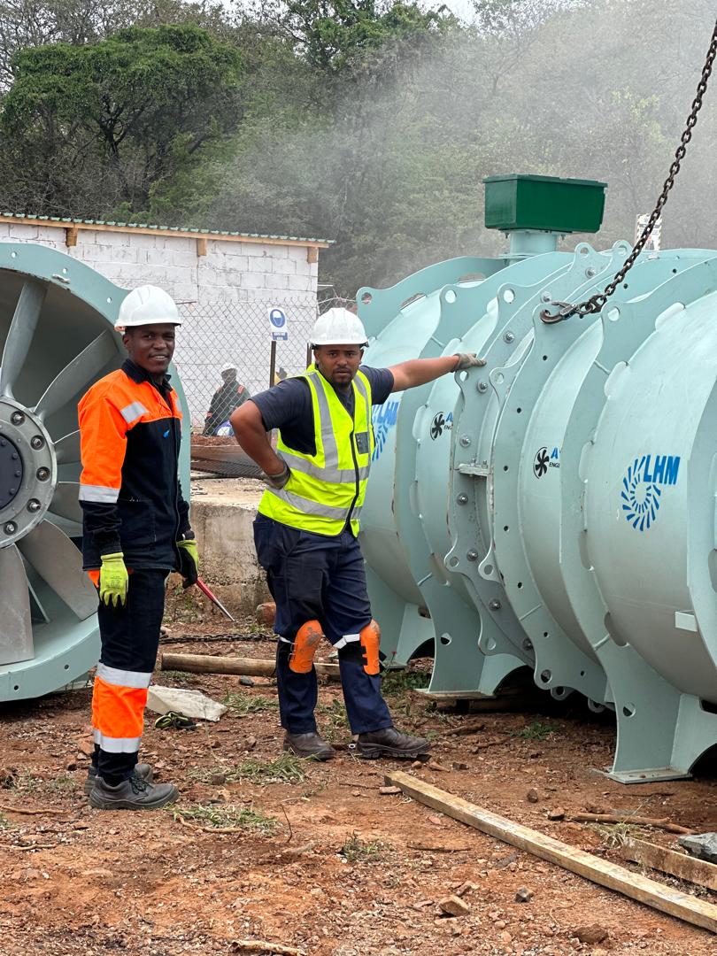 ADC engineers conducting pre-installation barrel inspection 